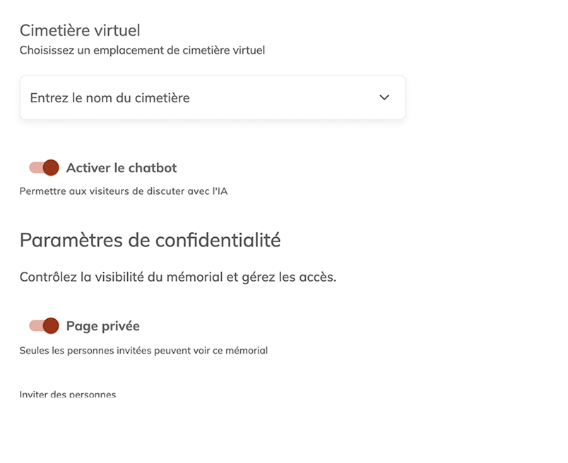 Interface chat avec assistant IA
